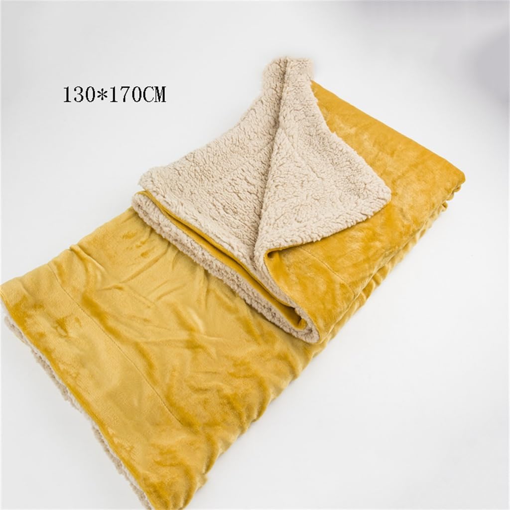 Thickened and Warm Layer Flannel Office Lunch Blanket Sofa Blanket