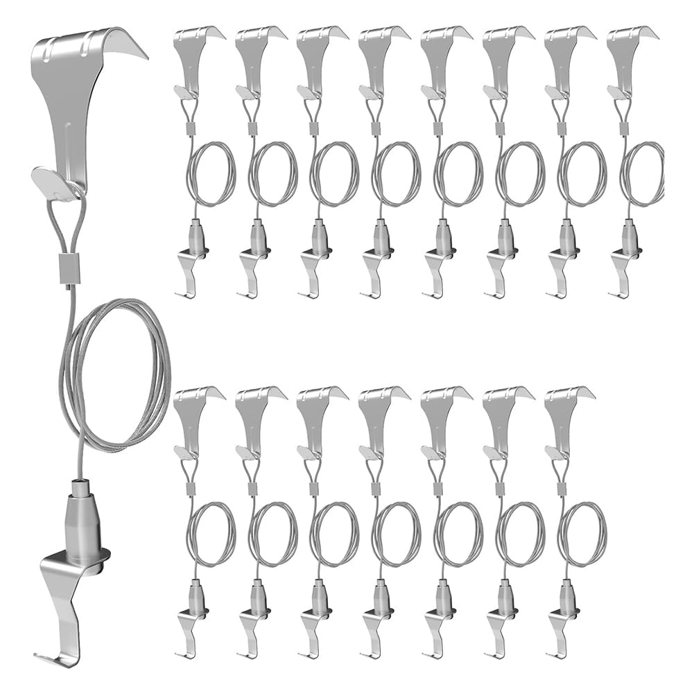 16 Pcs Picture Rail Hanging System,Picture Rail Hooks Molding Hooks Picture Rail Hangers