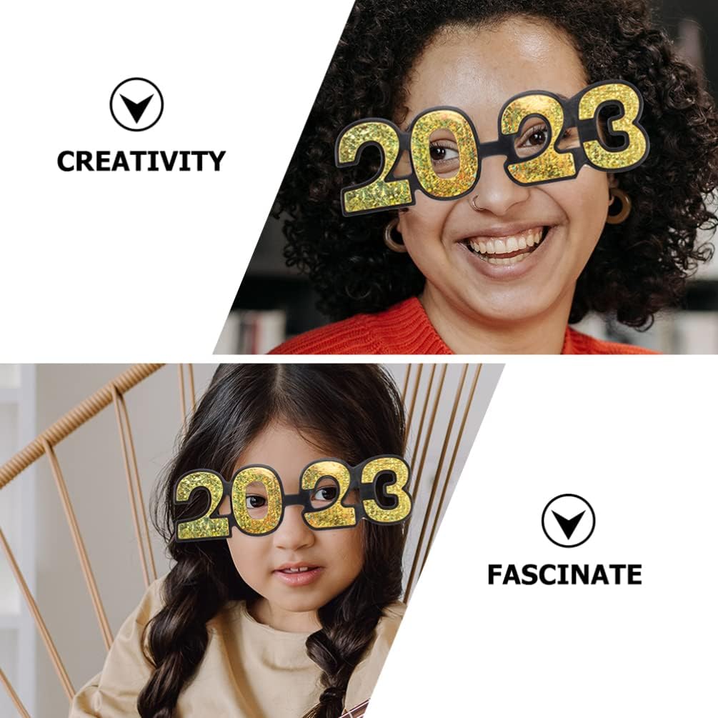 BESTOYARD 1 Pair of Happy New Year Eyeglasses 2023 Party Glasses 2023 Number Glasses Sunglasses Dress Up Eyewear Birthday Graduation New Years Eve Party Supplies 2023 : Clothing, Shoes & Jewelry