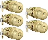 Vista 41 de Goldenwarm - Perillas interiores de puerta de bronce aceitado, perillas para puerta de dormitorio, pomo de puerta de bronce con privacidad, perilla