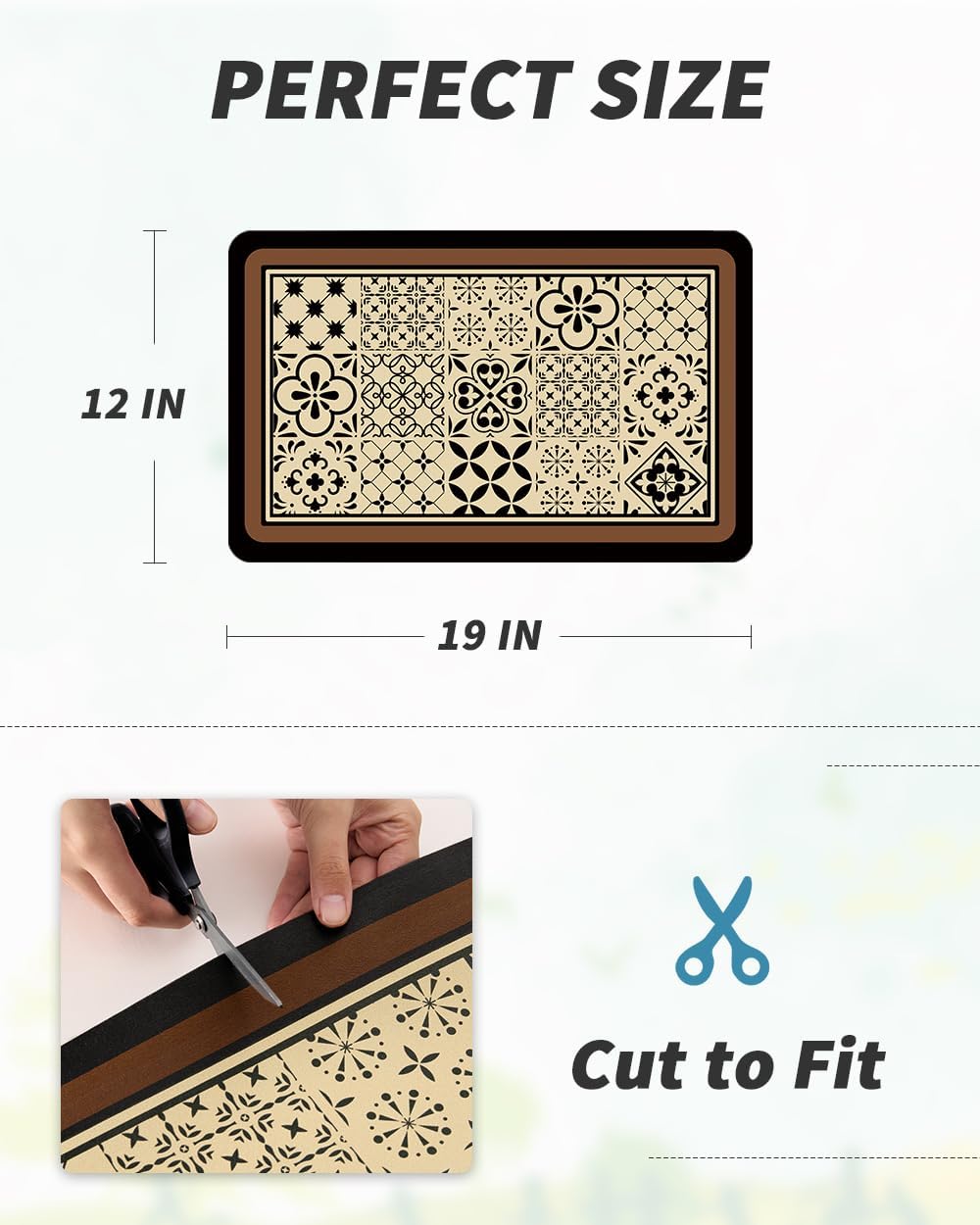 AMOAMI Coffee Mat - Hide Stain Rubber Backed Absorbent Dish Drying Mat for Kitchen Counter - Fits Under Coffee Maker - Khaki 12X19 - Image 7