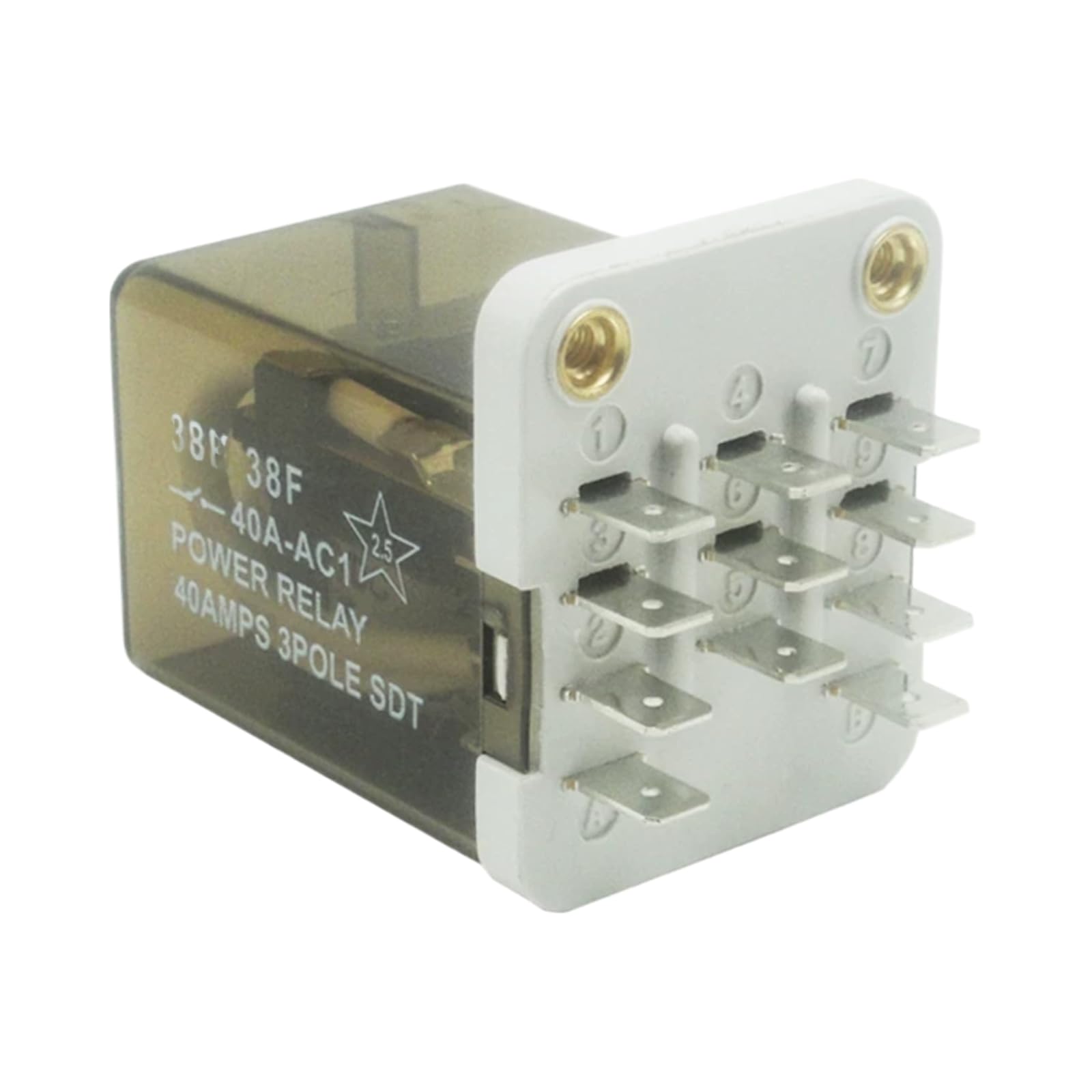 Relais AC220V 38F/3Z évite les surcharges électriques de 40A en DC12V 24V - 2