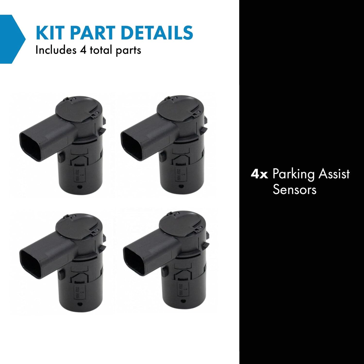 TRQ Parking Assist Sensor Set Compatible with 2006-2013 Volvo C70 2004-2011 S40 1999-2006 S80 2005-2011 V50 2005-2007 V70 2003-2006 XC90
