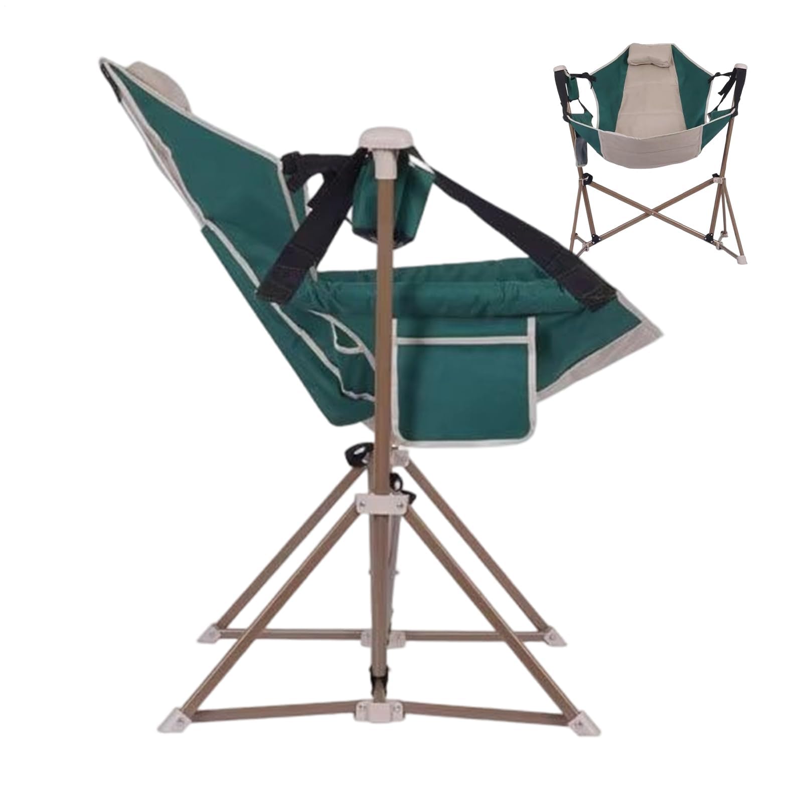 Silla de camping para adultos, asiento reclinable portátil, silla de campamento reclinable, para pesca al aire libre, picnic, patio, césped, jardín, piscina