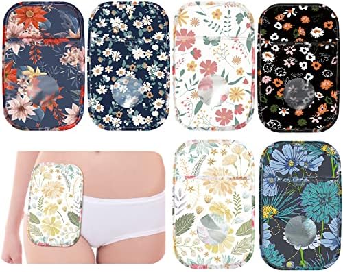 6 Pieces Ostomy Bag Covers Waterproof Shower Cover Stretchy Lightweight Colostomy Bags Wraps With Opening For Women Men Ileostomy Care Protector Odor Reducing Supplies