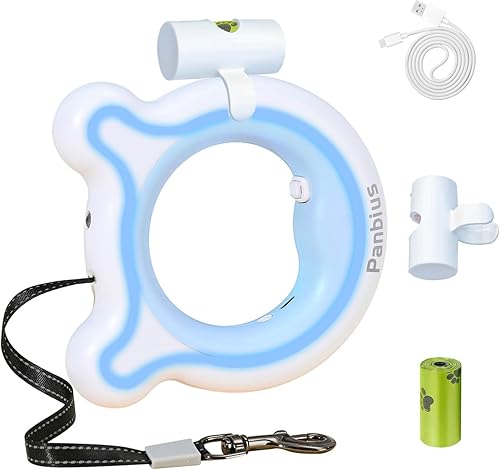Pets - Correas retráctiles para perros de 9.84 pies con LED de hasta 66 libras, mango antideslizante y correa de paseo para perros sin enredos de