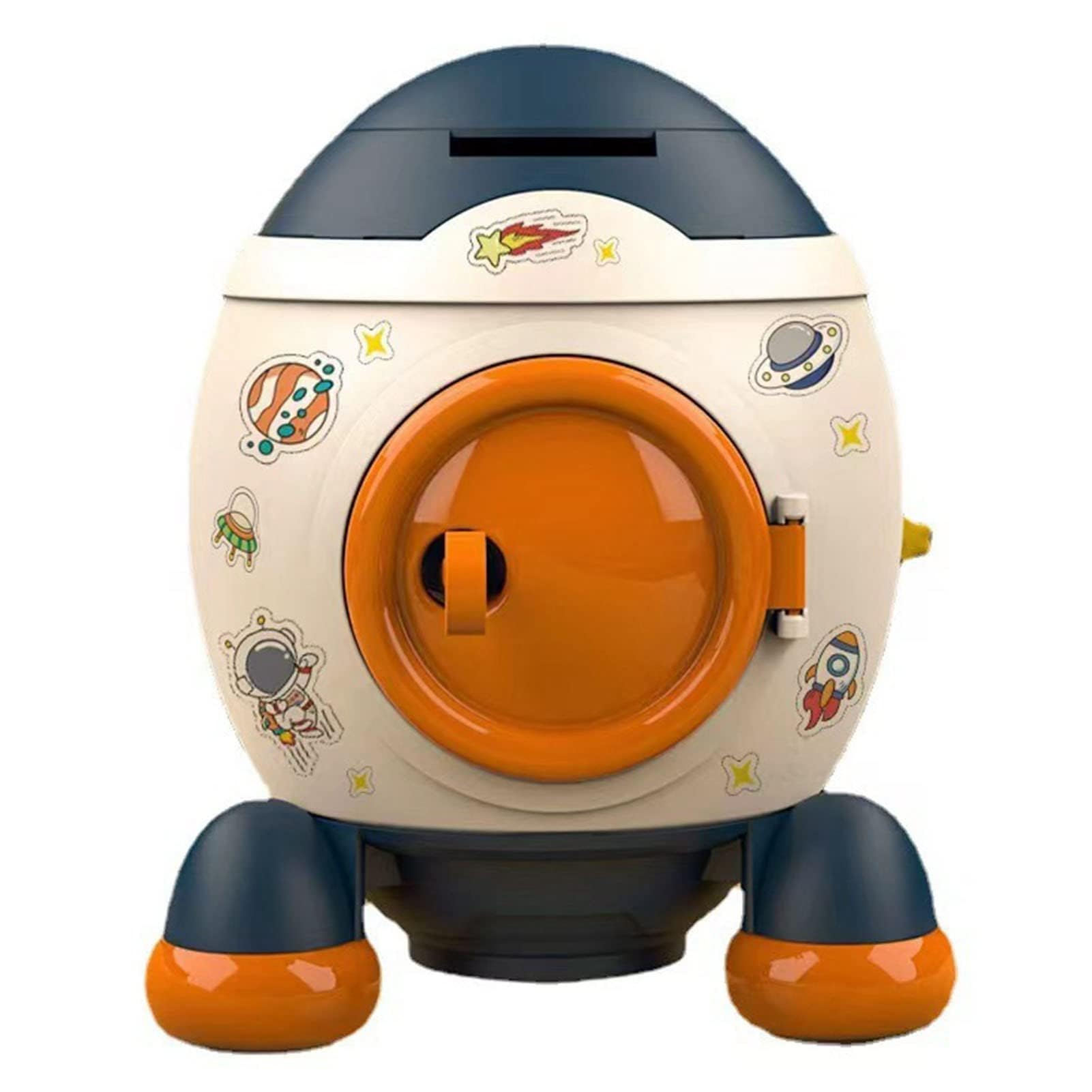 Tirelire cochon fusée spatiale pour décorer la chambre enfant