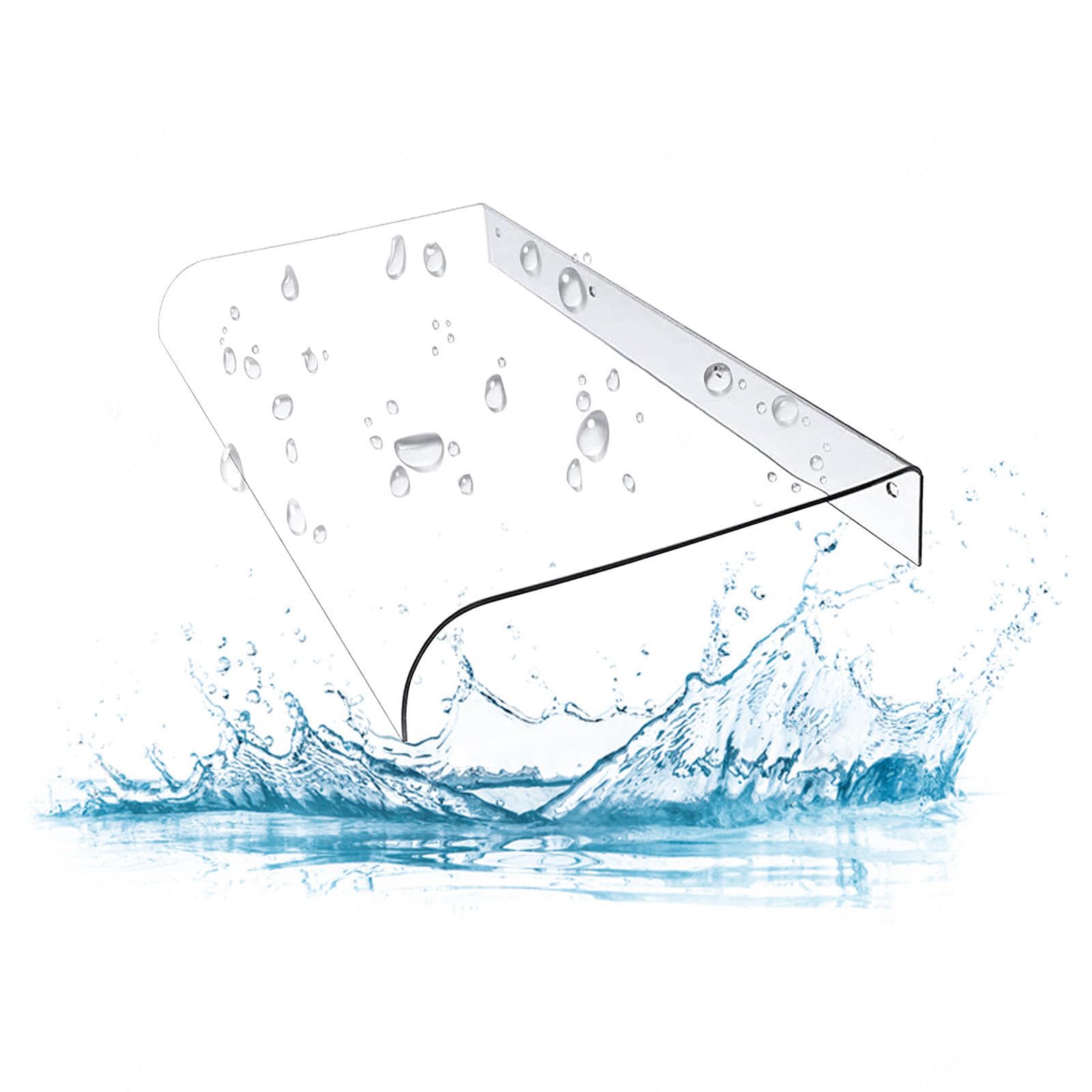 Auvent de porte silencieux et pare-soleil transparent anti-pluie
