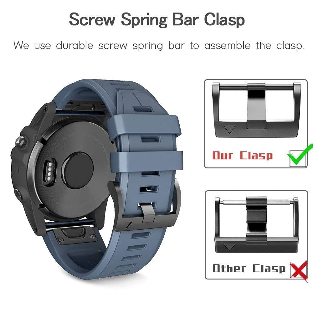 Für Fenix ​​8X-Bänder, Fenix ​​7X Sport-Silikon-Ersatzarmband für Fenix ​​5X/Fenix ​​5X Plus/Fenix ​​6X/Fenix ​​6X Pro/Fenix ​​3/HR/Descent MK1/D2 Delta PX/D2-Uhrenarmbänder