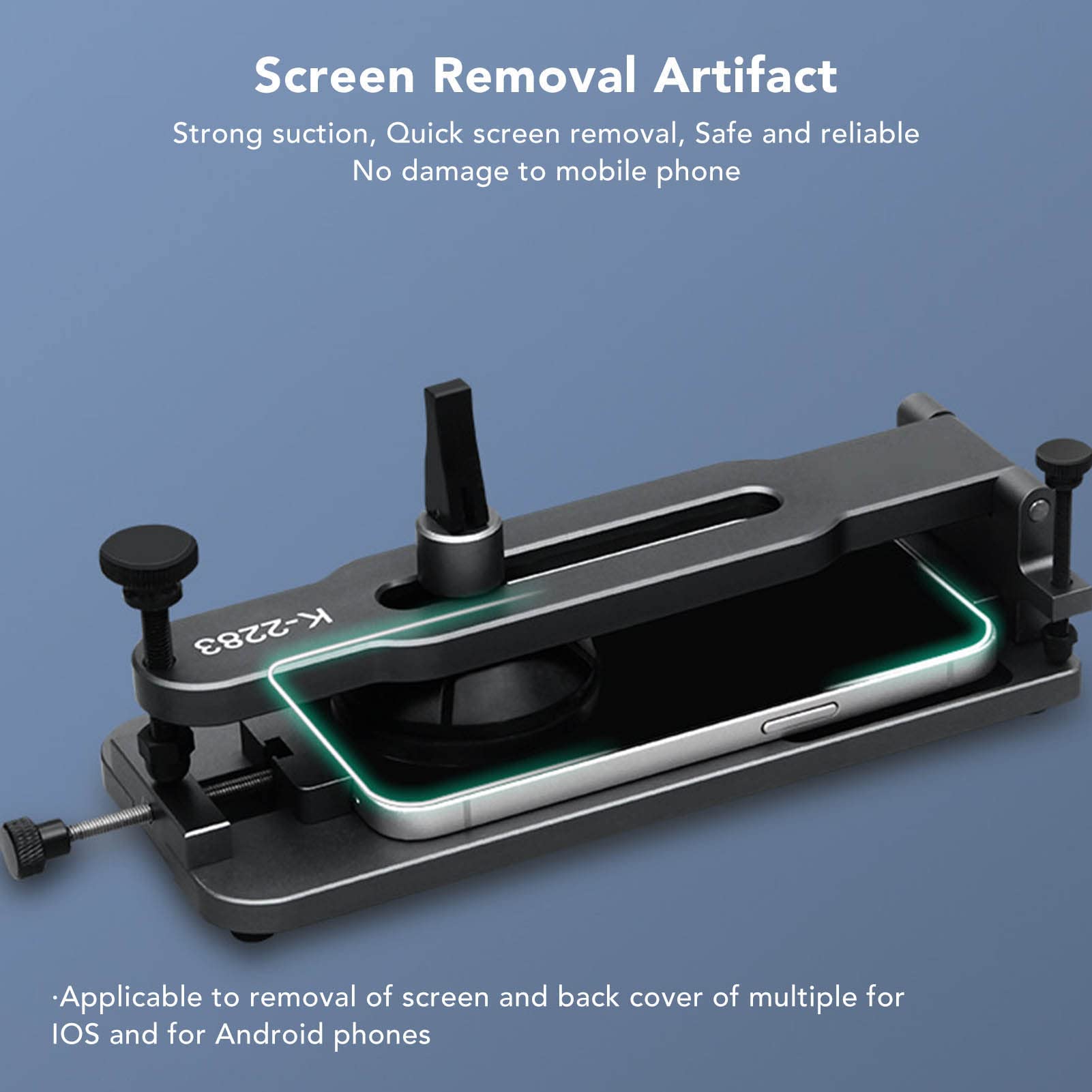 Riscaldamento del separatore di schermo del telefono meno cellulare con morbido silicone protezione, appuntamento di rimozione LCD in lega di alluminio per la riparazione del