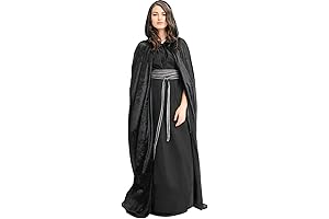 candyfouse Velvet Halloween Hooded Cape for Adults
