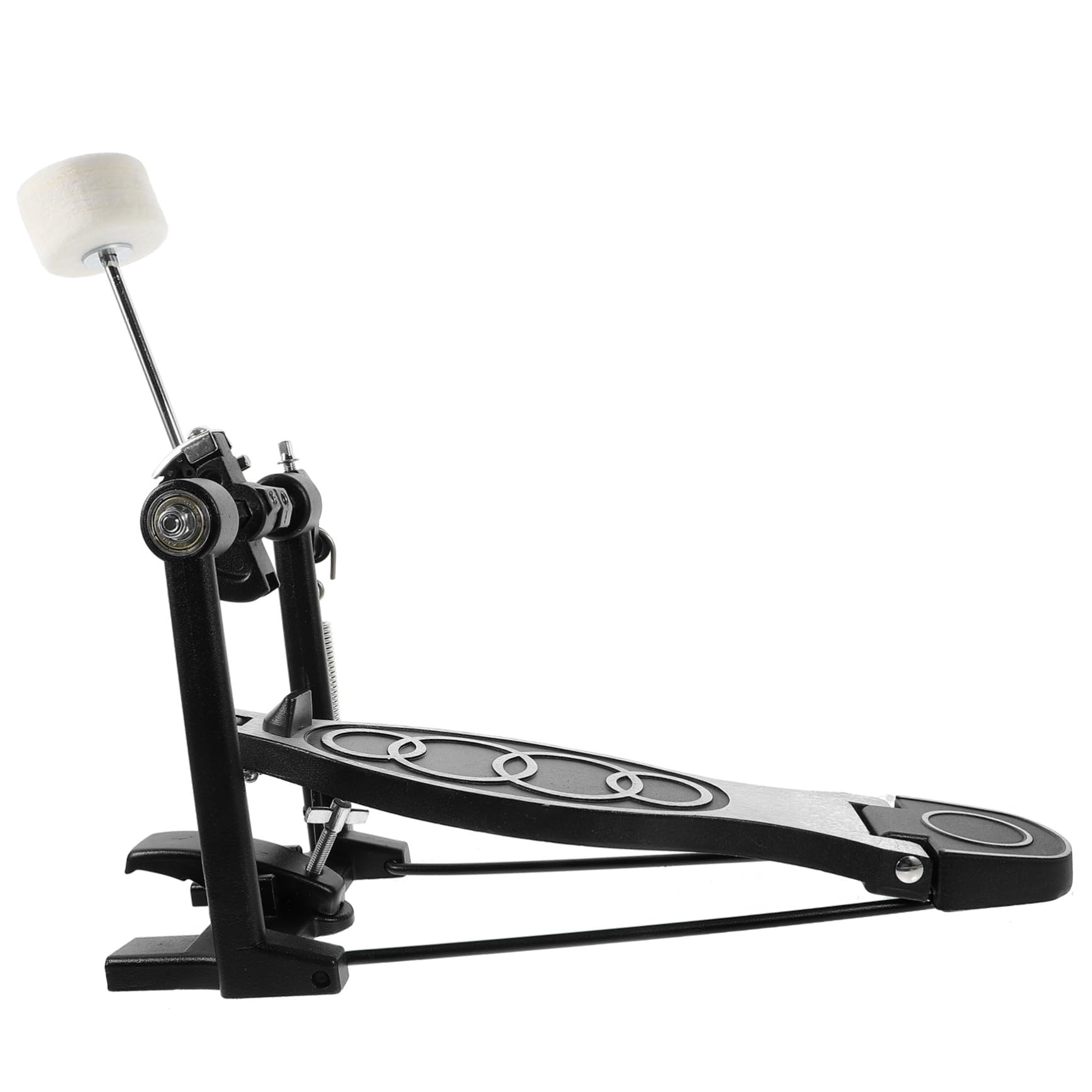 Pedale Singolo per Batteria Nero, Ricambio Accessorio 1 Pezzo | Lega di Alluminio e Ghisa, Lavorazione Precisa, Uso Semplice, per Set e Kit di Percussioni