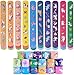 Cieex 30 Pezzi Braccialetti Slap, Schiaffo Braccialetti per Feste, Slap Bracelets per Compleanno Festa Bomboniere per Bambini Ragazzi E Ragazze