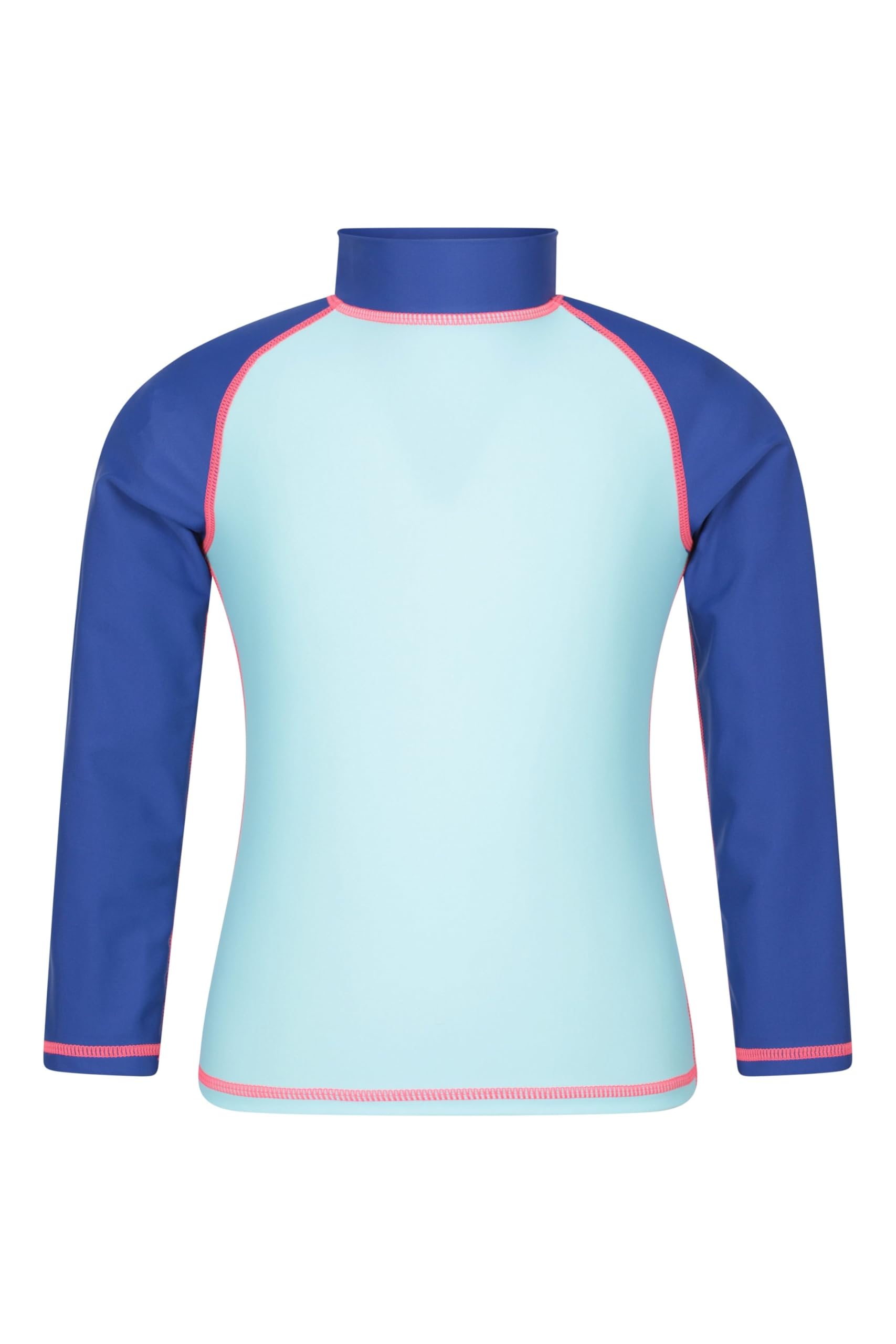 Mountain Warehouse Pale Blue Kids Rash Vest - Uv Protection Rash Guard, Long Sleeves Childrens Rash Shirt, Flat Seams, Quick Drying, Stretch Fabric - Spring Summer, Swimming Teen Size 13 Years