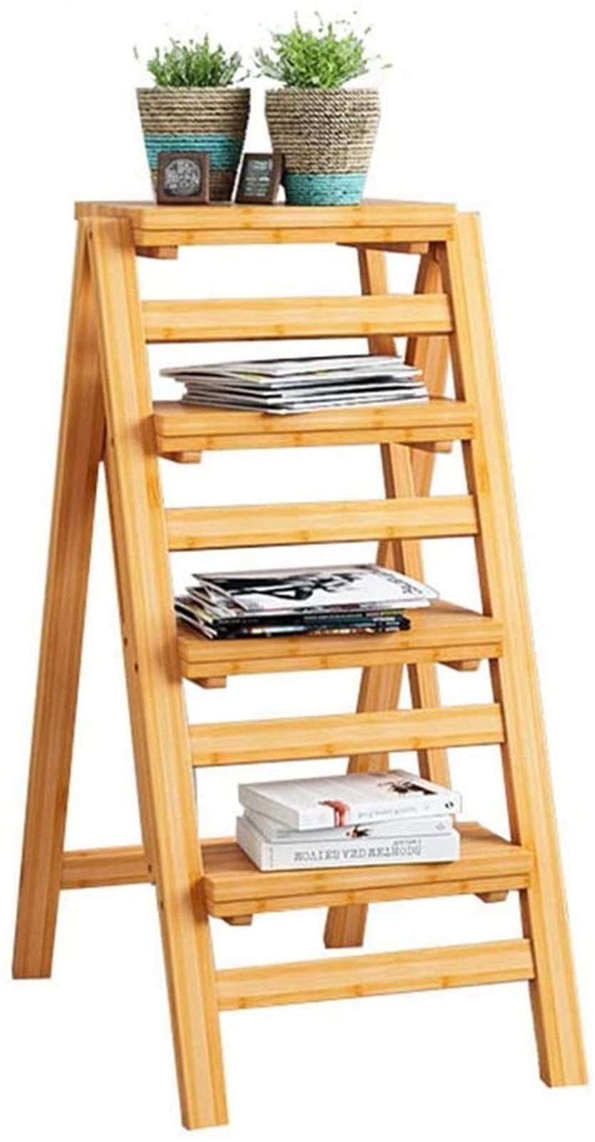 Escabeau 4 niveaux en bois pliable pour maison et balcon