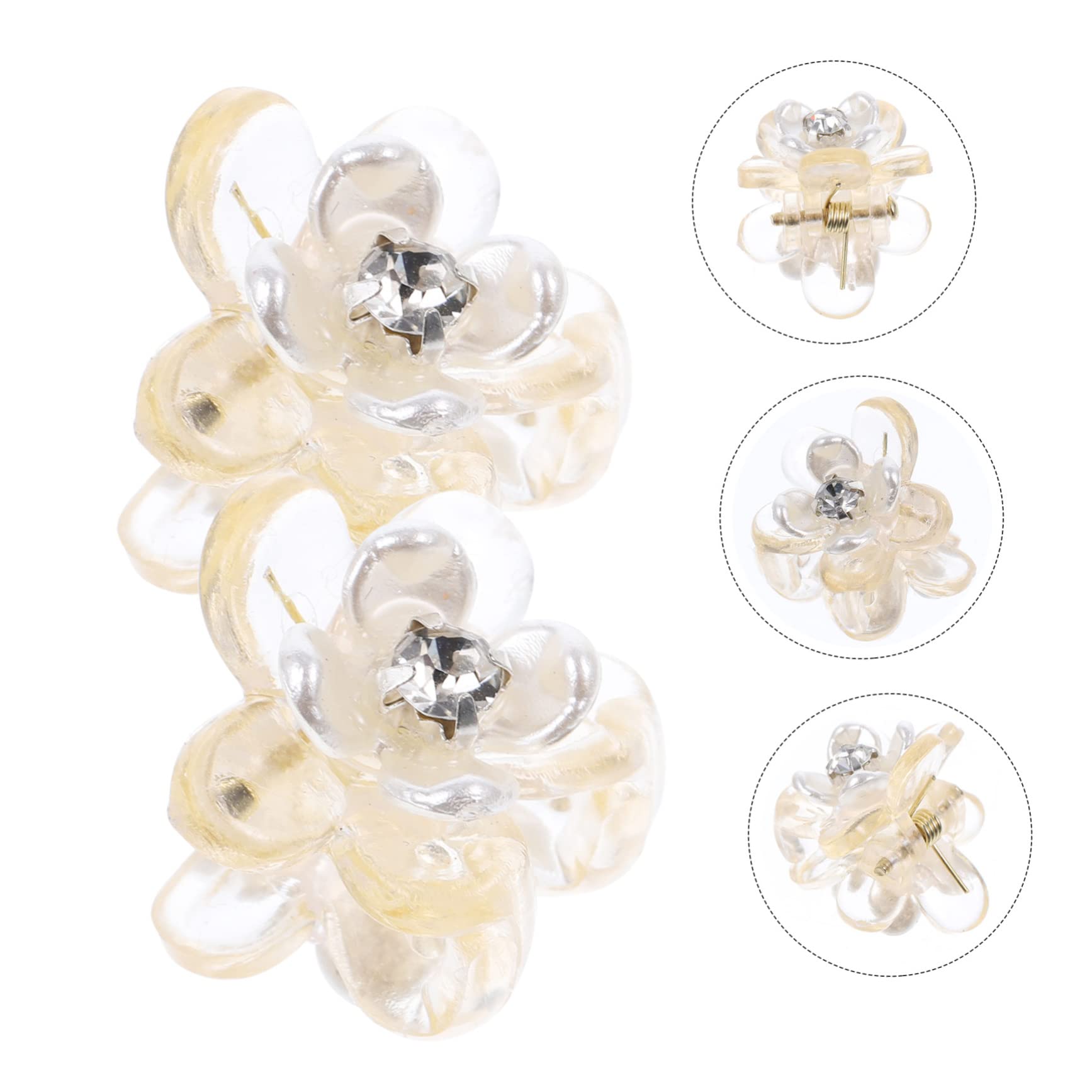 FRCOLOR 50 Pcs Empuñadura pequeña mini garra de pelo mini pinzas para el pelo hair clips horquillas moño pasadores de diamantes de imitación accesorios pelo niña clips de garra