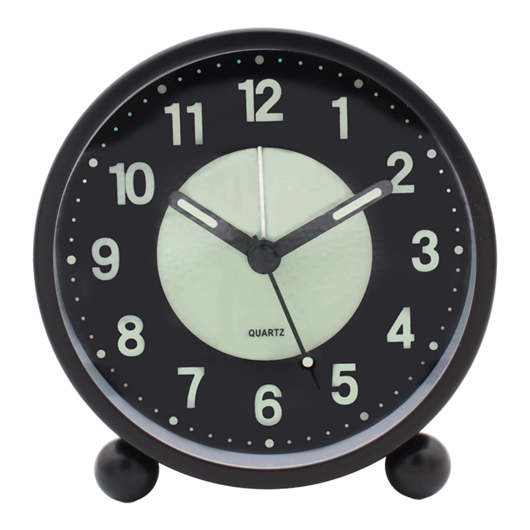 Licsaliwe Black Silent Alarm Clock, Non Ticking Glow In The Dark, For Bedrooms, School, Home, Luminous