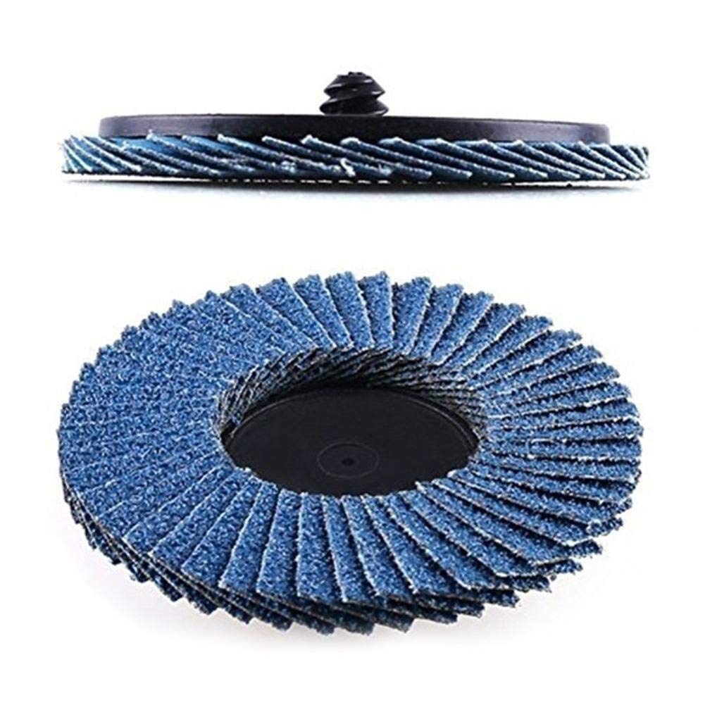 HHRFCS 10 Discos de Lijado de 2/3 Pulgadas de Grano 40/60/80/120 Amoladora Angular Discos de Lijado muelas Cuchillas Herramientas abrasivas (Color: 3 Pulgadas 120 Girt)