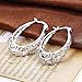 Milacolato 925 Sterling Silver Hoop Earrings for Women 18K White Gold Plated Vintage Filigree Oval Hoop Earrings Lightweight & Hypoallergenic S