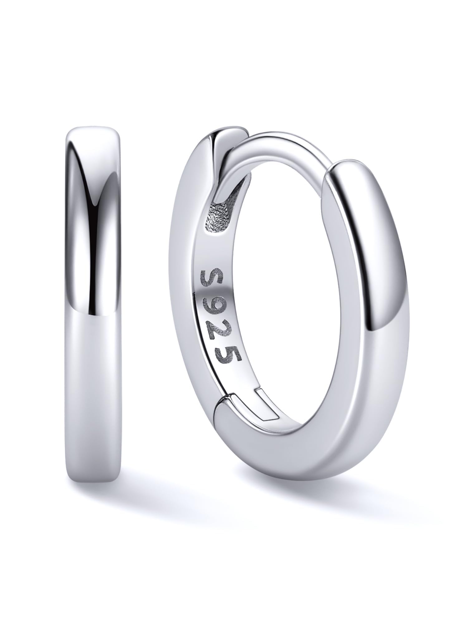 ChicSilver 925 Sterling Silver Huggie Hoop Earrings