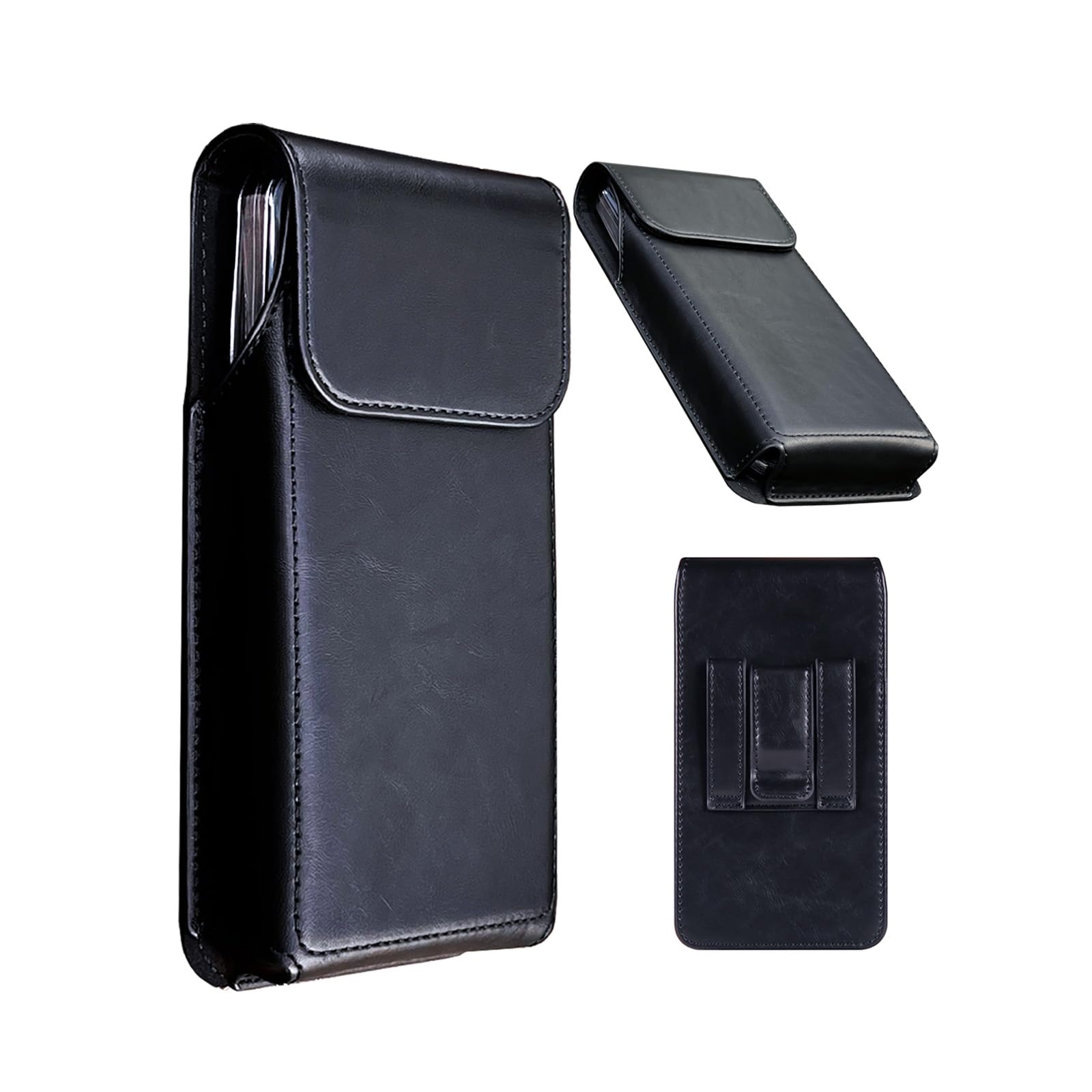 Phone Holster for iPhone 16 Pro Max, 16 Plus,15 Pro Max, 15 Plus, 14 Pro Max, 14 Plus, 13 Pro Max, 12 Pro Max, 11 Pro Max, Leather Phone Holster with