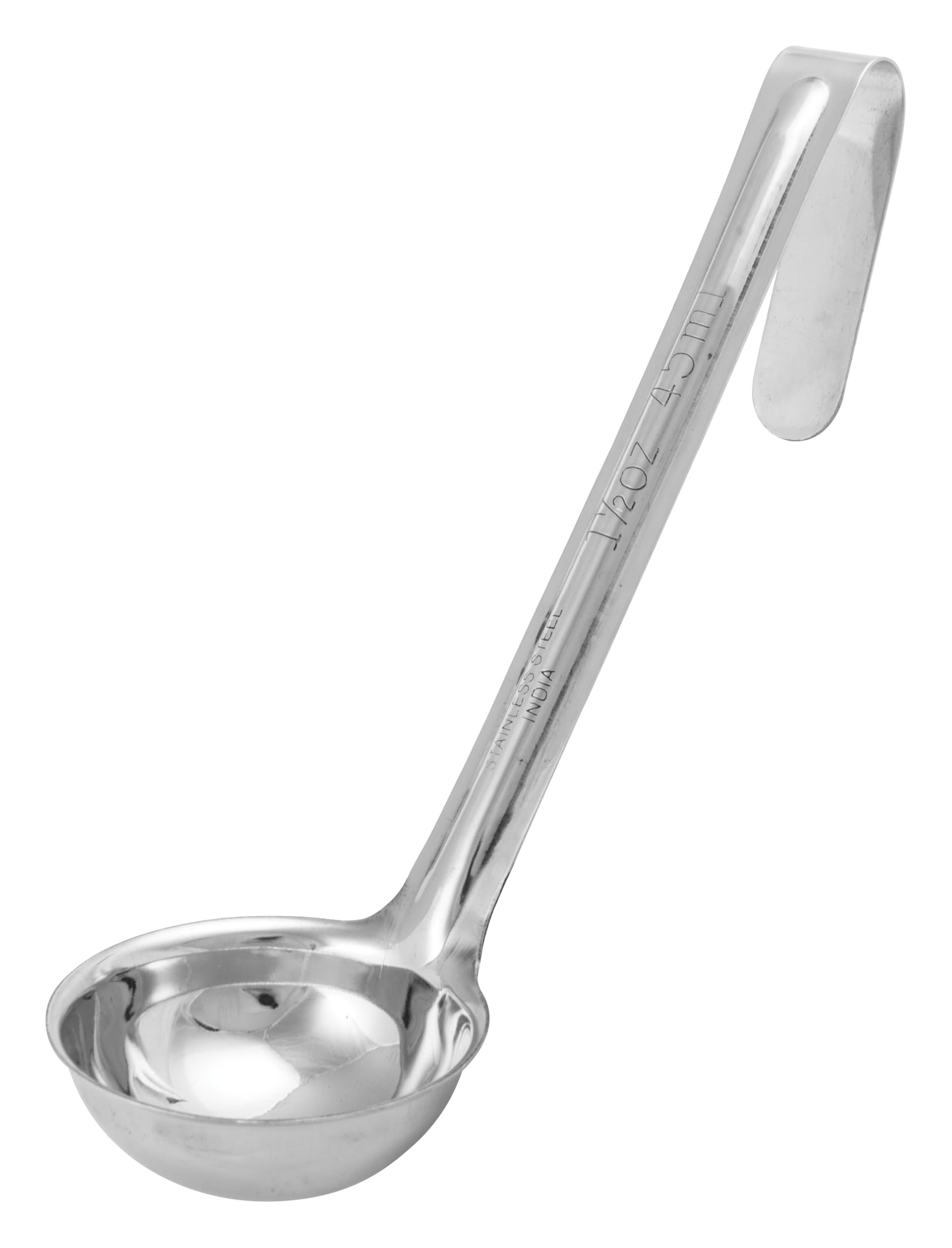 Winco Cucharón de acero inoxidable de una pieza, 1.5 onzas, 6 pulgadas
