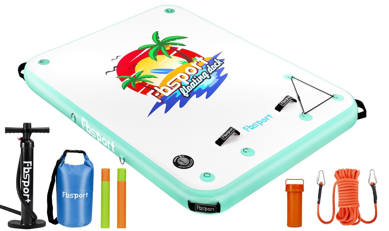 Piattaforma Gonfiabile Fudge 3X2 In PVC - Spessore 20cm, Per Barche, Solarium O Pontile - Foto 2