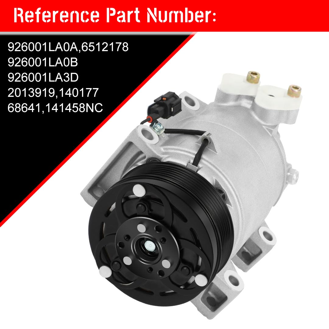 cciyu Air Conditioning Compressor Fit for Infiniti QX56 QX80 5.6L 2004-2024 Replaces AC Compressor with clutch for Car