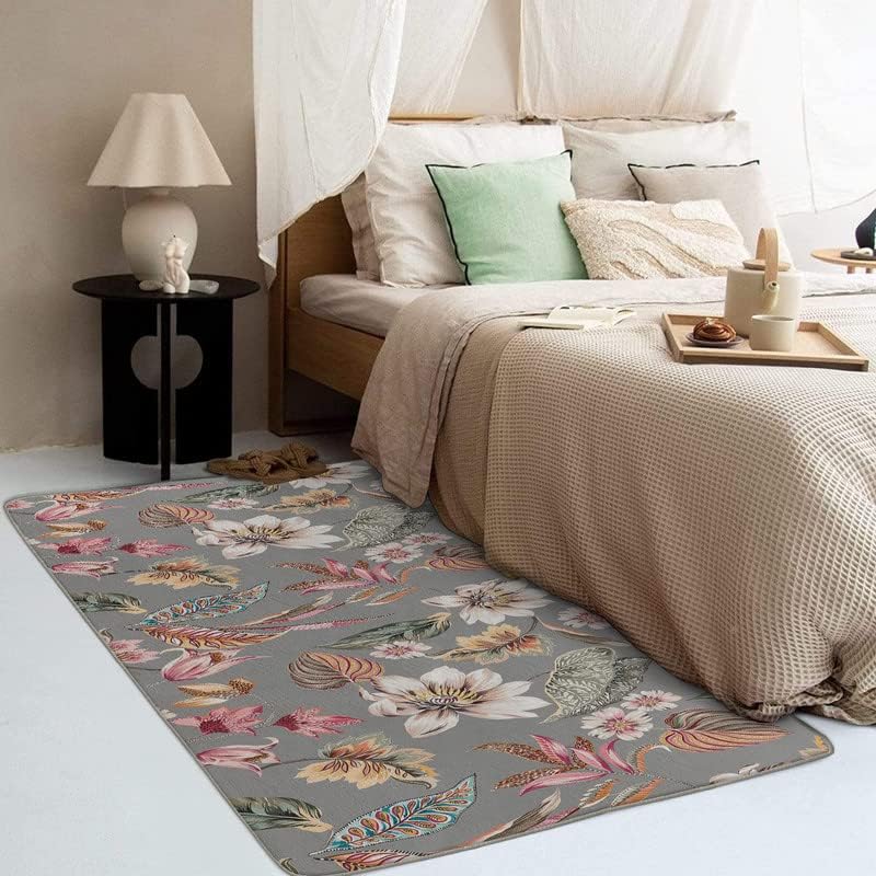Miniatura 18 de Alfombras lavables para entrada, sala de estar, dormitorio, alfombra botánica y decoración del hogar, alfombra de área suculenta y floral de 2 x 3