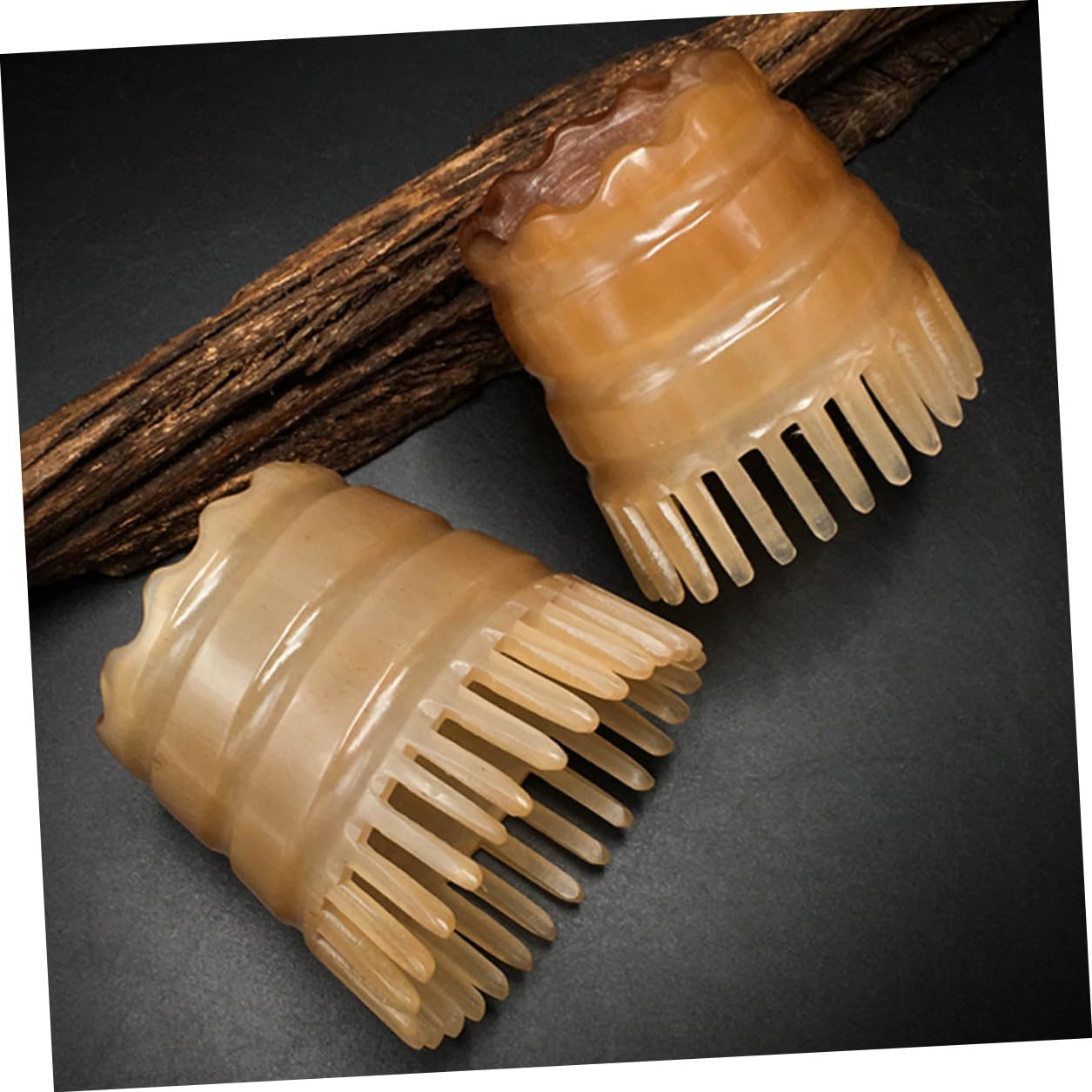 VALICLUD Masajeador de Cuero Cabelludo Peine de Plástico Natural para Lavado de Cabello, Cepillo de Champú Hecho a Mano para Masaje Relajante y Estimulación Capilar Color Aleatorio