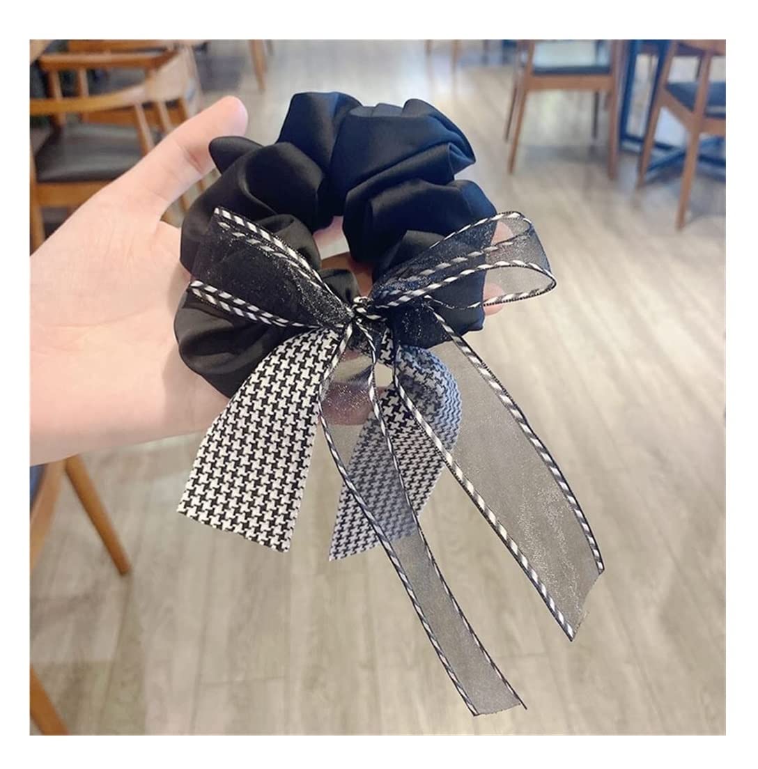 Scrunchies Per Capelli 3pcs Fiocco Di Pizzo Anello Per Capelli Nastro Intestino Crasso Copricapo Elastico Cavallo Francese Elastici Per Coda Di Cavallo