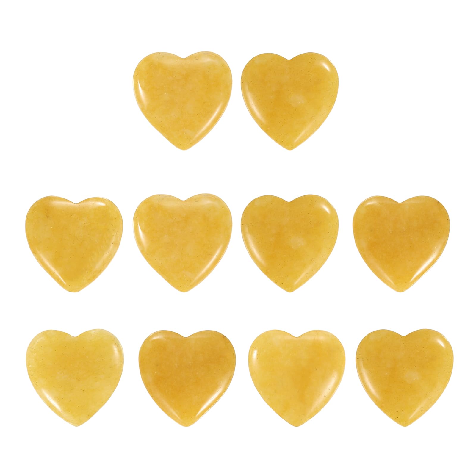 PATIKIL Heart Crystals Stone, 10 Pcs Natural Crystal Polished Love Gemstone Rose Quartz Pocket Bulk Set Balancing Meditation Gifts for Mother Women