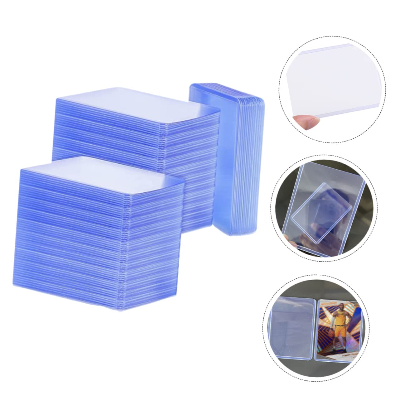 VICASKY Bustine Protettive 100 Pezzi in Pvc Trasparente per Carte da Gioco Resistenti ai Graffi e Protezione Carte da Gioco per Collezioni