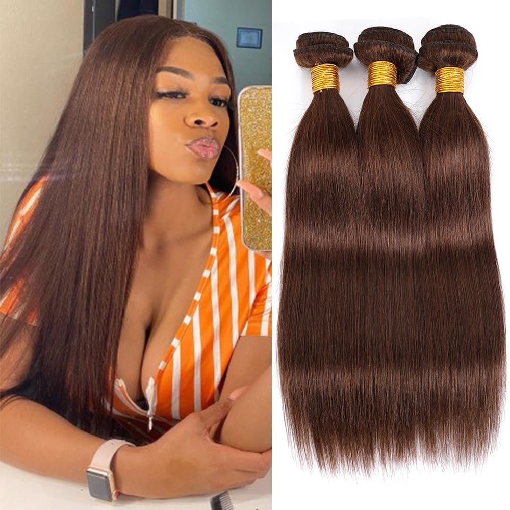 Amazon.com : Peenoll 16 18 20 Inch Straight Wave Human Hair  display picture 1