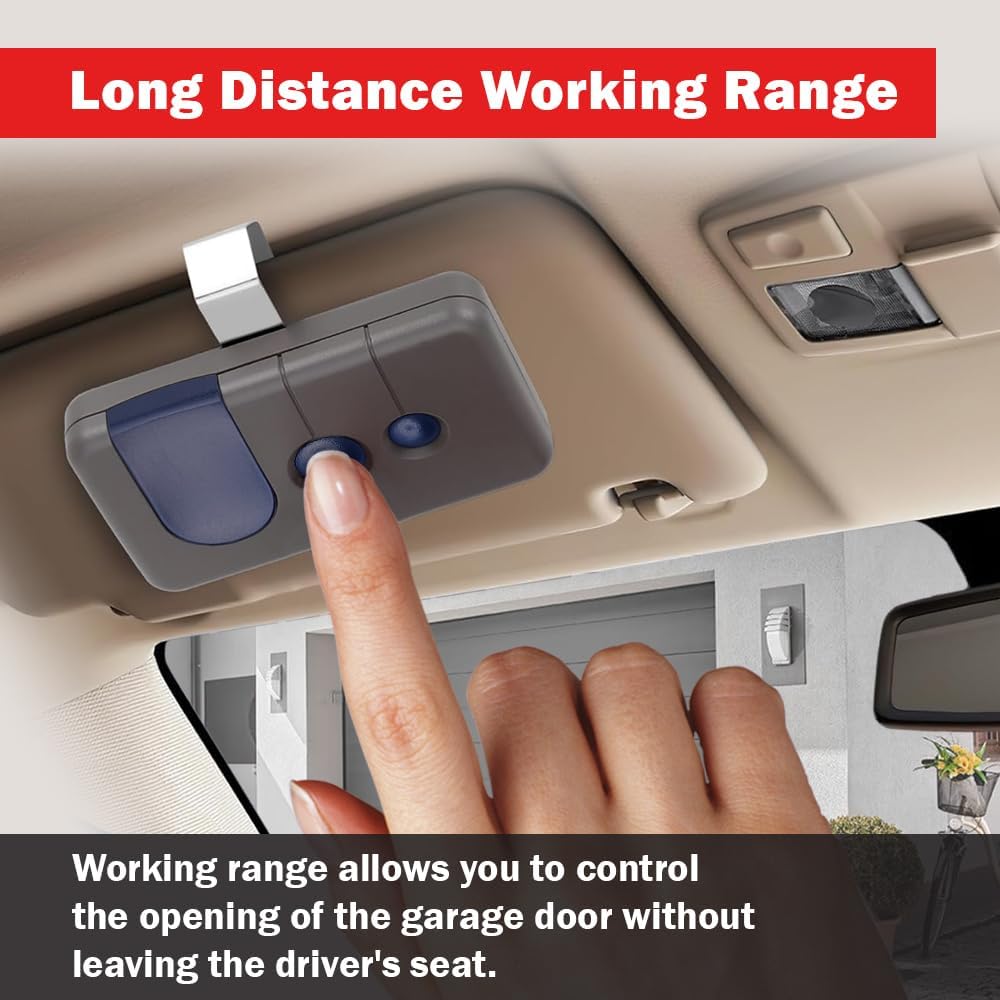 for 139.53975 139.53978 139.53681 53991 139.53927 139.53992 139.53664 139.53673 hbw1241 for Sears Craftsman Chamberlain LiftMaster Garage Door Opener Remote with Red or Orange Learn Button (2 Pack)