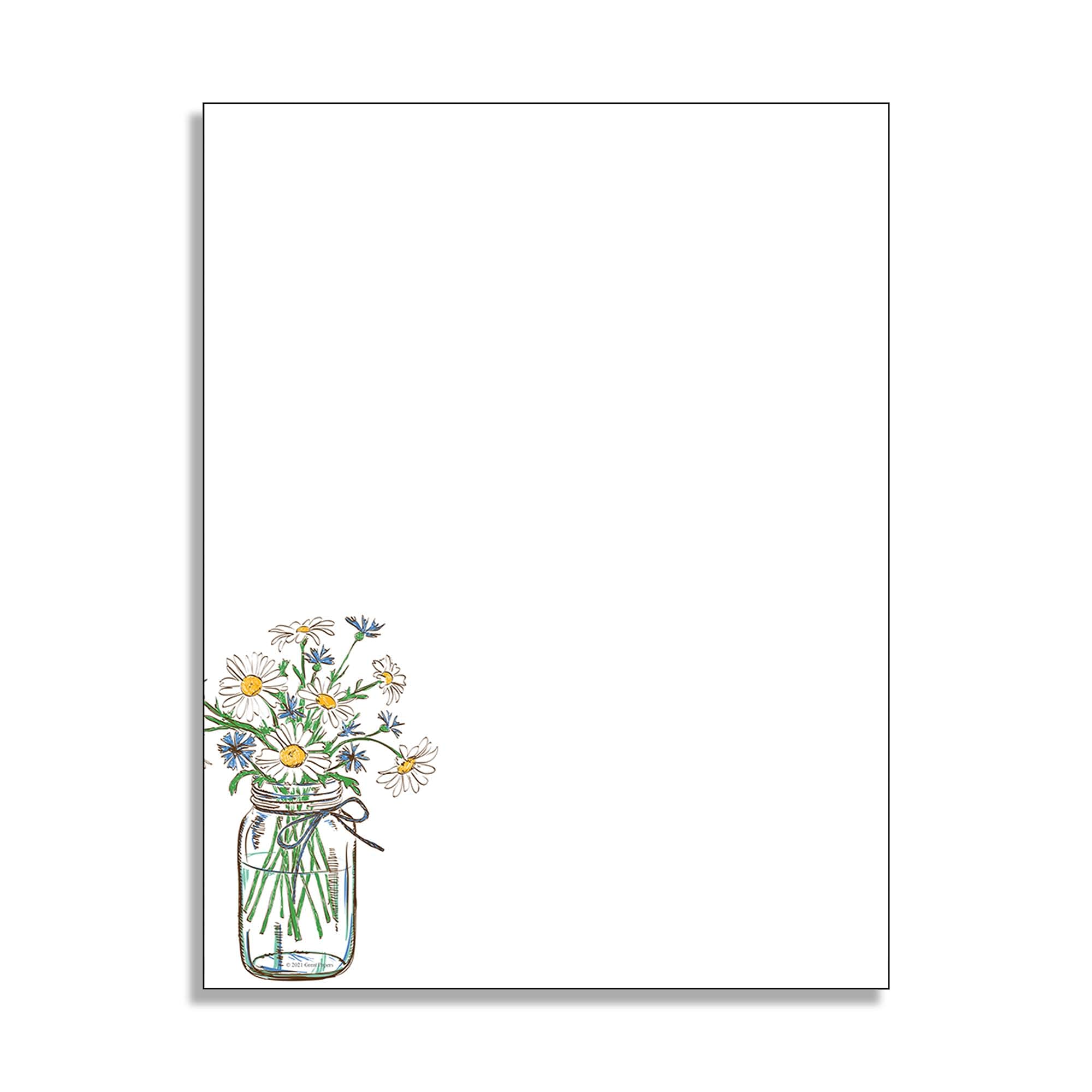Mason Daisies Stationery Paper - 80 Sheets