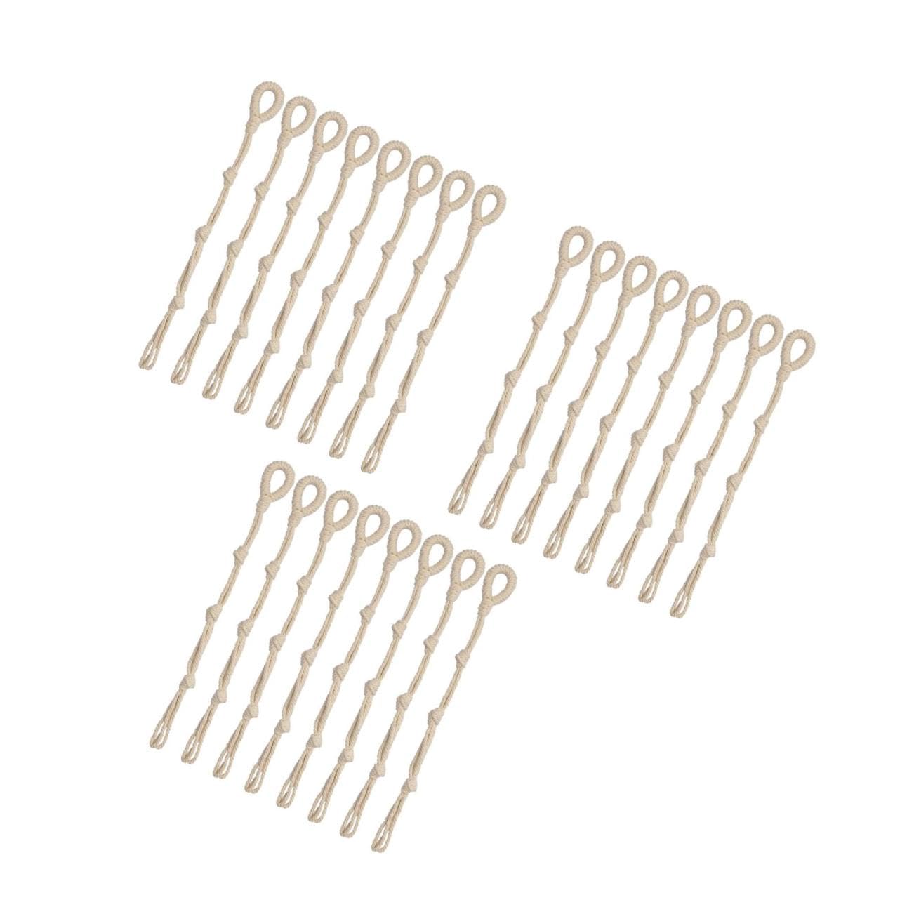Toyvian 3 Ensembles Rallonge De Crochet Pour Plante Usine Jardinière Suspendue En Macramé Jardinière Suspendue D'extérieur Pendaison Pot Cintre Coton Beige 8 Pièces * 3