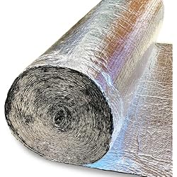 Persianas Para Buhardillas Aislante Térmico Reflexivo de Aluminio y Burbujas 50 cm x 2.5 m (1.25 m²) - Frío y Calor - Viviendas, Caravanas, Campers, Buhardillas, Uso Industrial