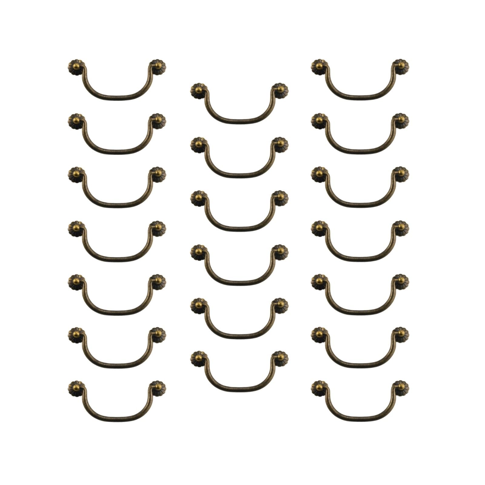 ZAANHA 20pcs Vintage Style Pulls Handles, Bail Drawer Pull Drop Dresser Handle Swing Pendant Cabinet Pull Knob Pull Handle for Furniture Home Kitchen Cabinet