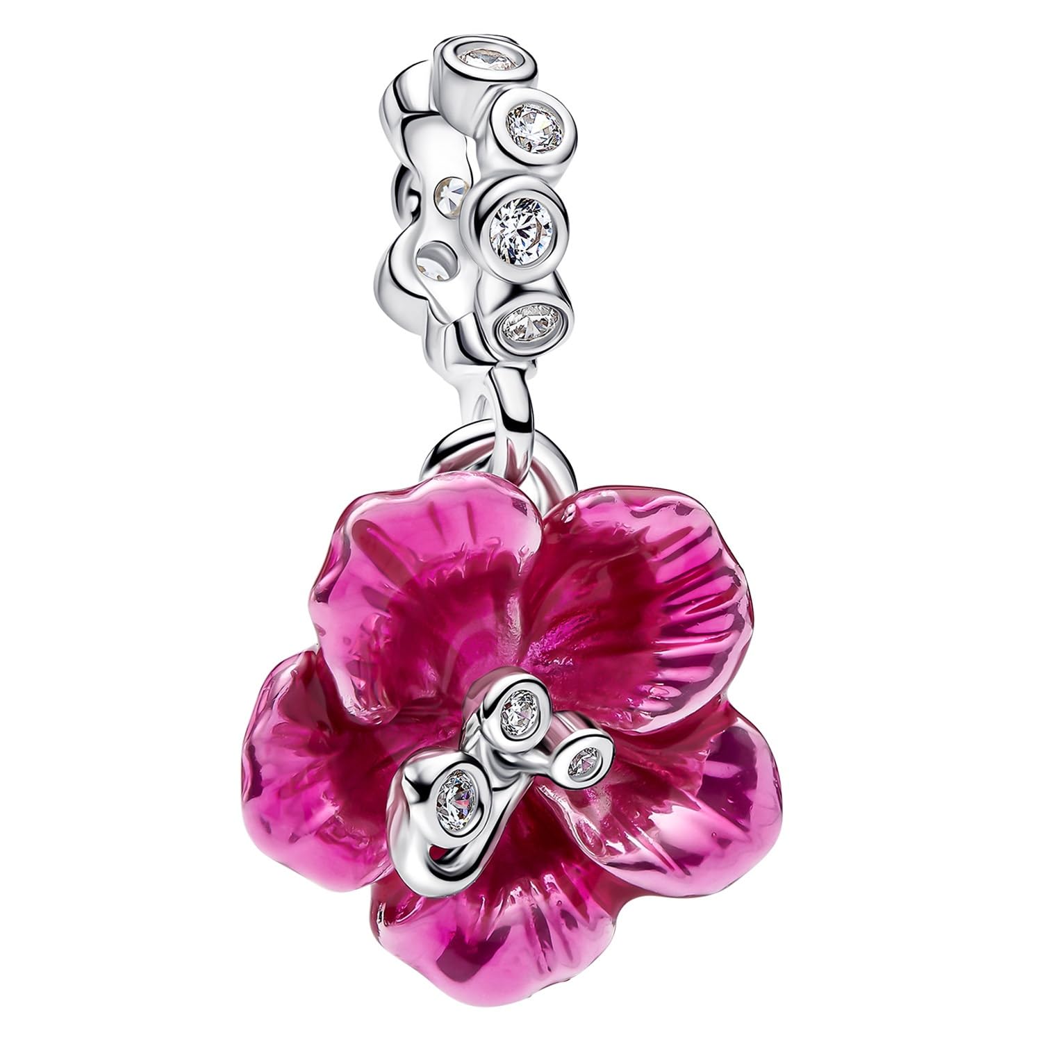 PANDORA Damen-Halskette Geschenkset Silber Hibiskus-Blüte 31028