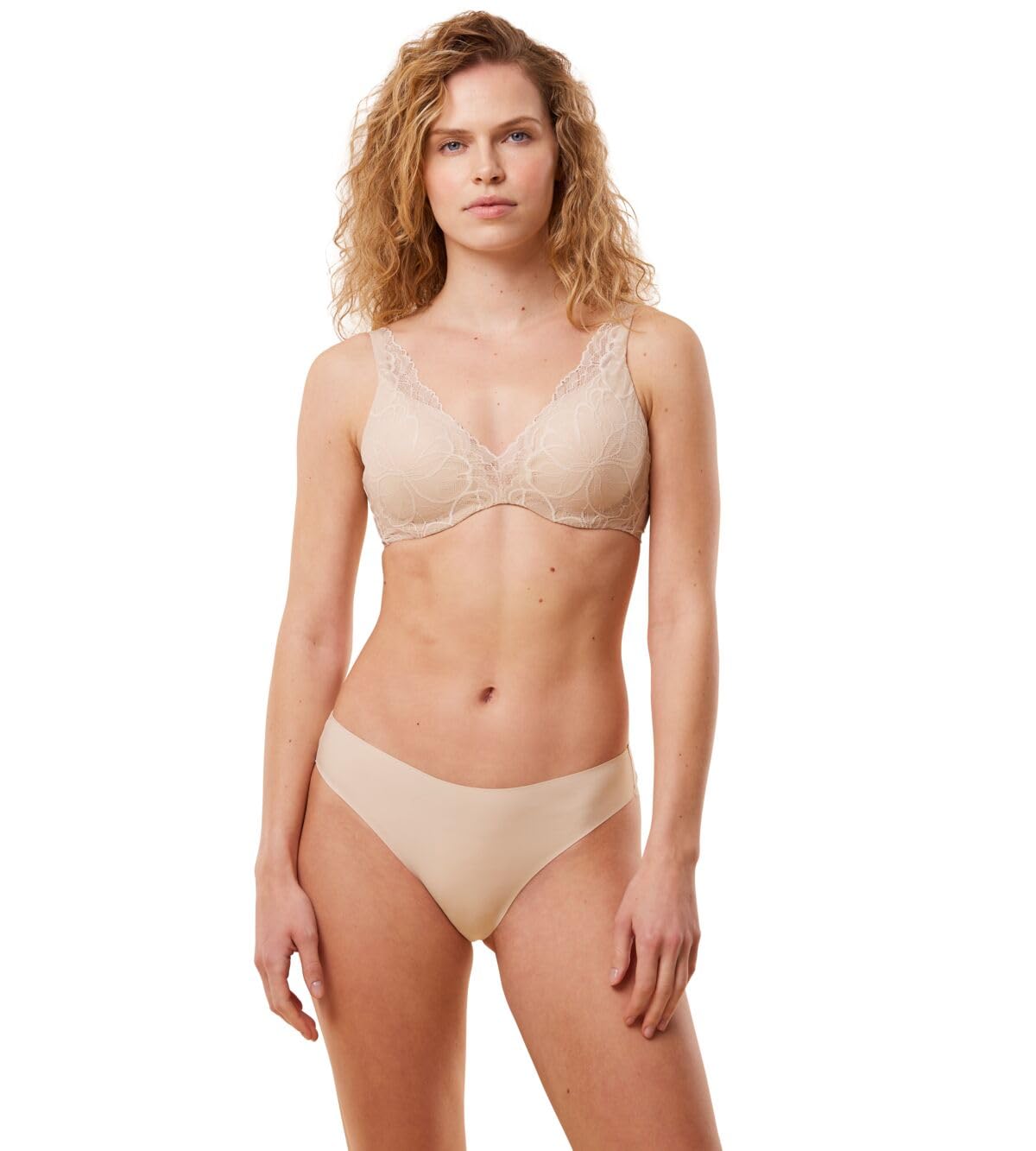 Triumph Women's Nude Beige Body Make-Up Illusion Lace Wp Bra, 40B