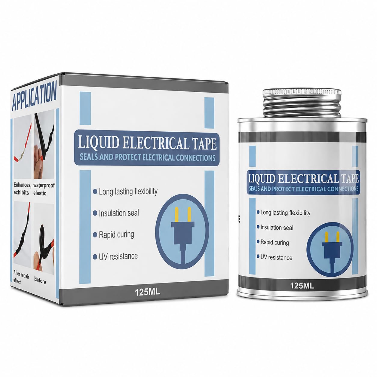 Liquid Electrical Insulation Glue 125ml – Waterproof Insulating Sealant, Liquid Electrical Tape, Heat Resistant & UV Resistant Wire Repair Adhesive for Cable Protection Electrical Connections-image-4