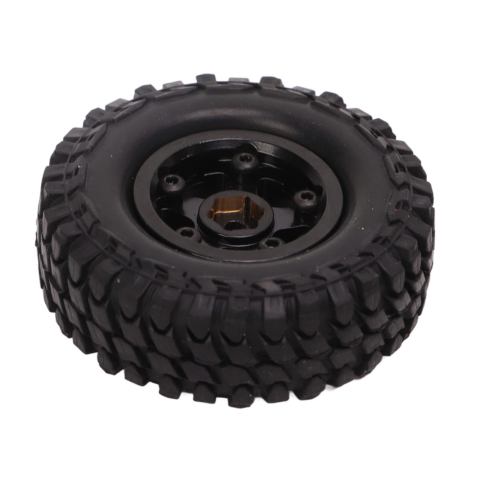 Fockety 4 Pezzi da 1,0 Pollici in Scala 1/24 Pneumatici e Ruote per Auto RC, Pneumatici Fuoristrada con Ad Alta Presa, Pneumatici in Gomma RC di Ricambio per Auto RC FMS FCX24