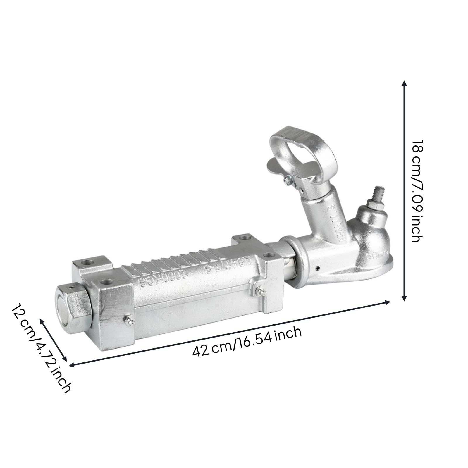 Enganche Remolque Hidráulico Robusto Conector Remolque con te Estable Cabezal Acoplamiento para Profesionales l te, Remolques, Cuerpo del Conector