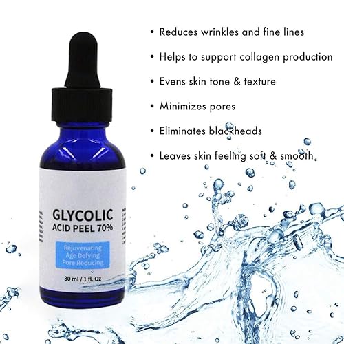 Miniatura 5 de El suero facial exfoliante de ácido glicólico reduce las arrugas y las líneas finas poros dilatados, unifica el tono de la piel, suaviza y suaviza