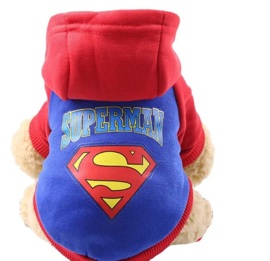 Gojira/Pet/Dog/Cat Superman Woolen Hoodie/Winter Clothes (Blue&Red) (XXL) (B0CJBY6KDS) Amazon Price History, Amazon Price Tracker