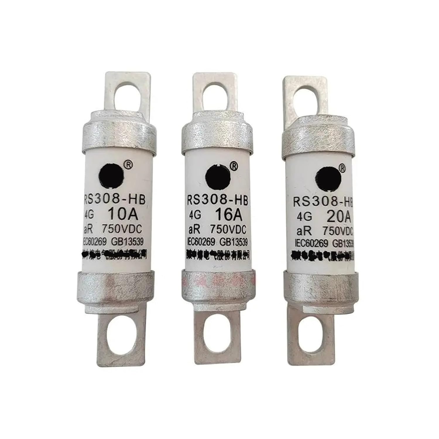 RS308-HB-4G 16A 20A 32A 40A 50A 63A 80A 100A aR 750VDC Fuse 1PCS(RS308-HB-4G 63A)