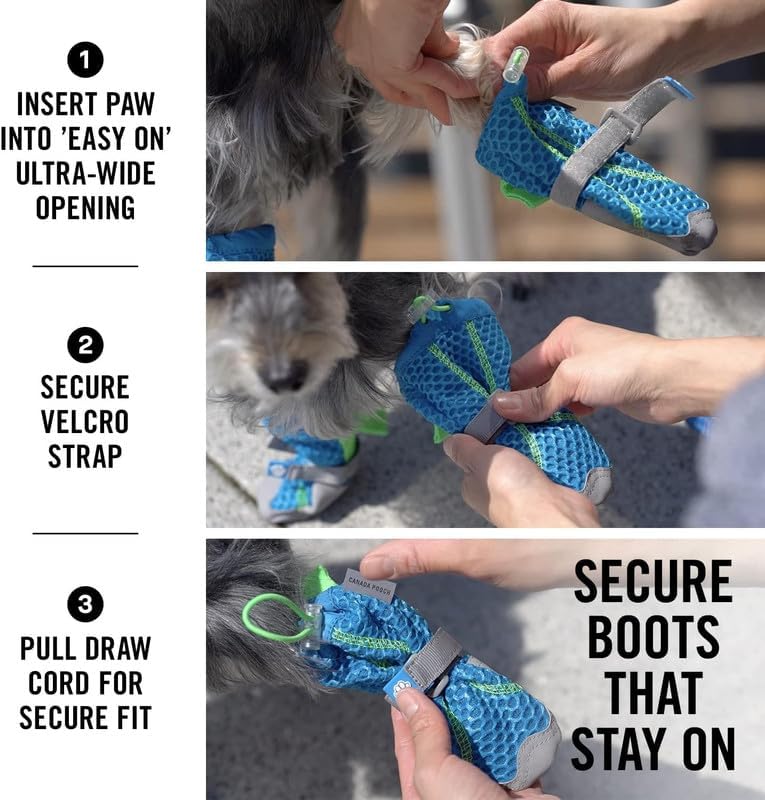 Miniatura 5 de Canada Pooch Botas para perros para pavimento caliente, botas para perro y protectores de patas con goma antideslizante, aptas para agua, zapatos