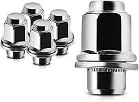 HDOZTOJI M12x1.50 Lug Nuts 5 Pack 21mm Hex Chrome Acorn for Lexus RX350 Highlander Diamante 92-21