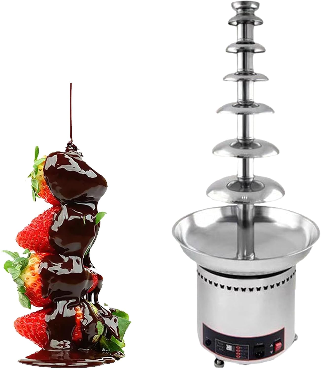 Electric Chocolate Fountain Machine, 4-7 Tiers, Large Capacity Fondue Melter, Perfect for Weddings, Parties, Events, and Gatherings, Easy to Use and Clean